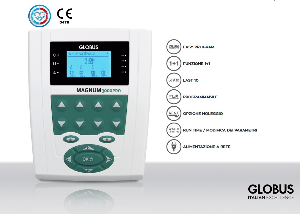 Magnetoterapia Globus MAGNUM 3000 PRO 70 PROGRAMMI