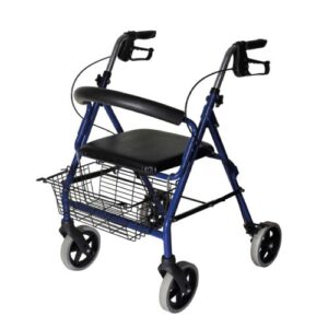 Rollator in alluminio con 4 ruote pieghevole con seduta e cestello RO23 Termigea