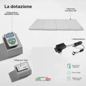 Nolrggio Magnum 2500 con materasso Total Body 400 al giorno 4 €